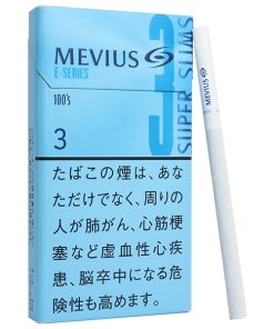 Original MEVIUS E Series 3mg 100's Slim Japanese Version Hard Pack Cigarettes – 1 Carton (10 Packs / 200 Cigarettes) | Free Worldwide Shipping